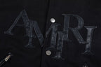 AMlRl Staggered Logo Varsity Jacket