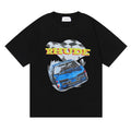 RHUDE micro-logo letter racing print T-shirt