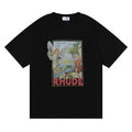 RHUDE Micro Logo Angel Letter Print T-Shirt