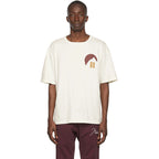 RHUDE Lettering Sunset Graphic T-Shirt Wine red