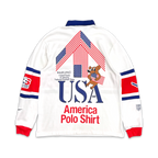 x USMNT x V.A.A. L/S Rugby Top "White/Challenge Red/Deep Royal Blue"