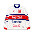 x USMNT x V.A.A. L/S Rugby Top "White/Challenge Red/Deep Royal Blue"