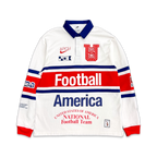 x USMNT x V.A.A. L/S Rugby Top "White/Challenge Red/Deep Royal Blue"