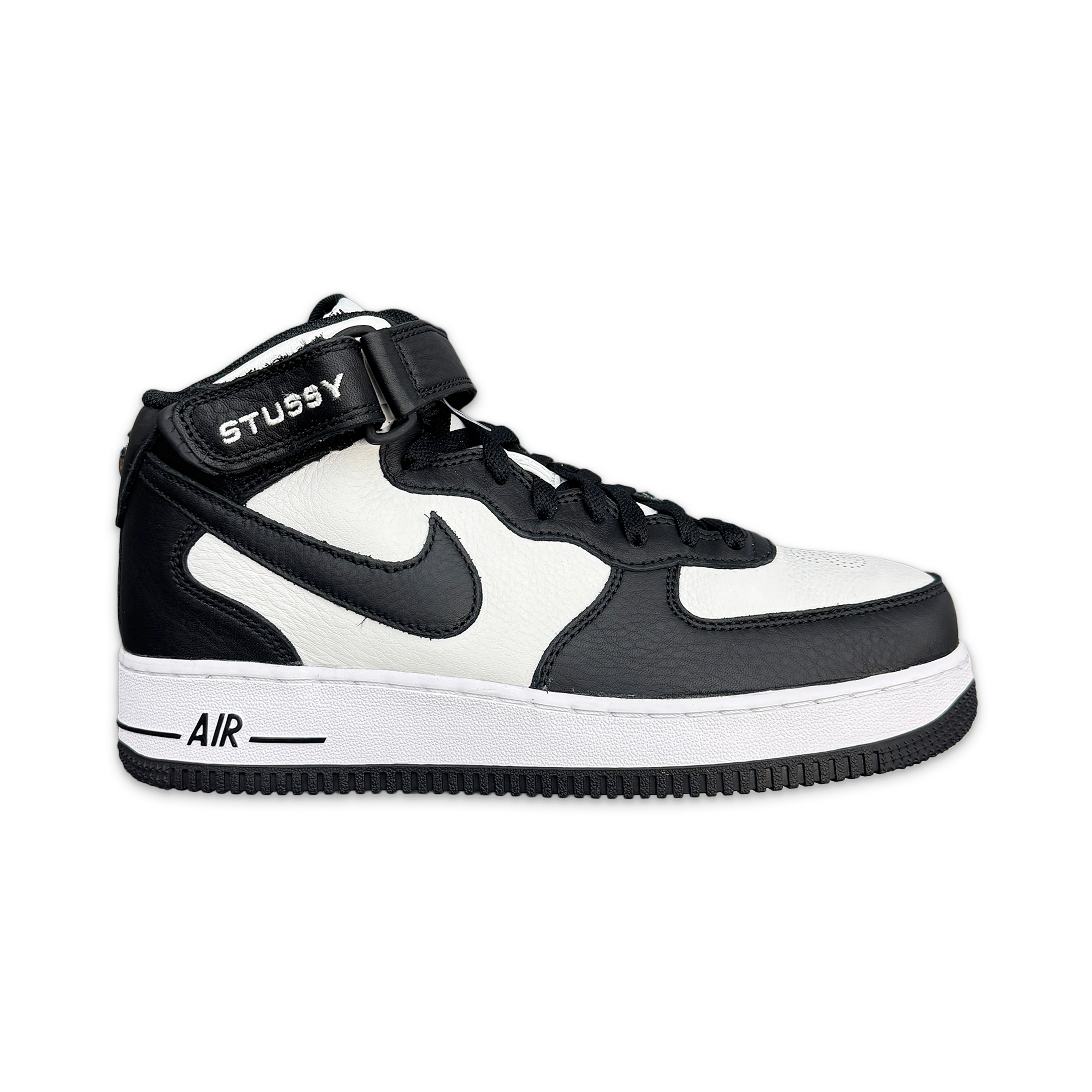 Air Force 1 Mid "Stussy Light Bone Black"